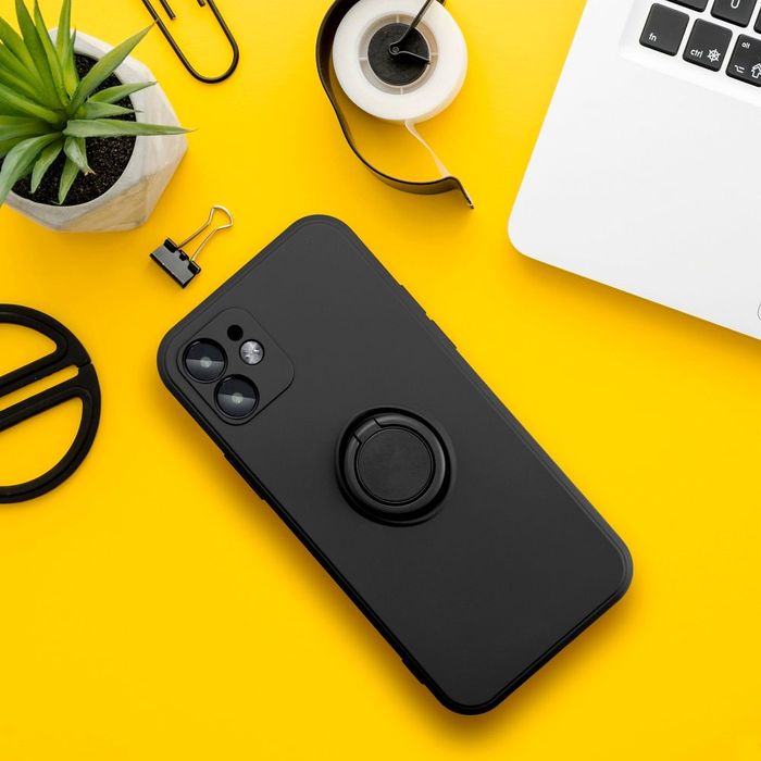 Futerał Silicone Ring Do Iphone 16 Pro Czarny