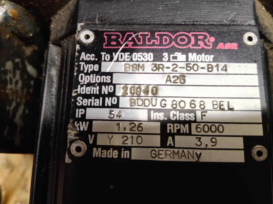 Serwo silnik BALDOR BSM 3R-2-50-B14 1,26kW