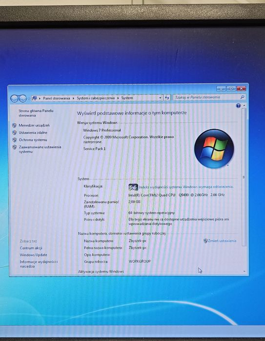 Retro komputer Intel Core2Quad Q9400 2GB 500GB DVD integra