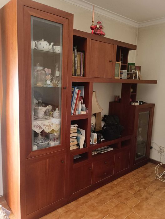 Móvel de sala em módulos - madeira maciça cerejeira