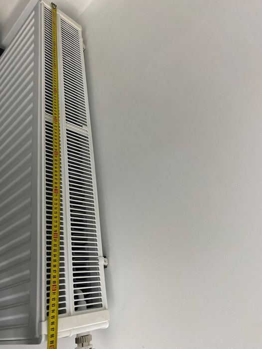 biały podwójny grzejnik stal 100x80x16 typ dolny