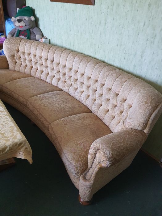 Sofa Wersalka dwa fotele Ozdobna długość 250 cm
