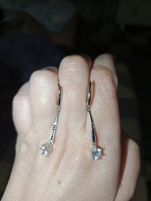 Серебряное кольцо,серьги,крест