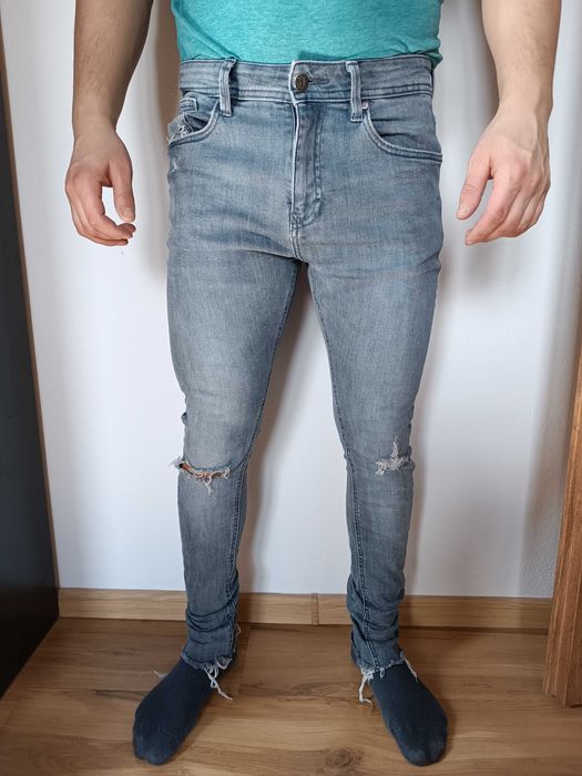 Spodnie męske jeansowe BERSHKA S