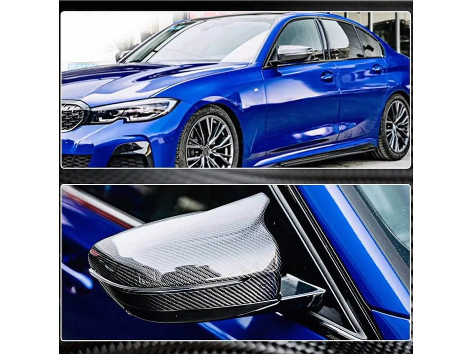 BMW 4 серія G22/23/26 2020- рр. Кришки дзеркал M-Look V2 (Карбон)