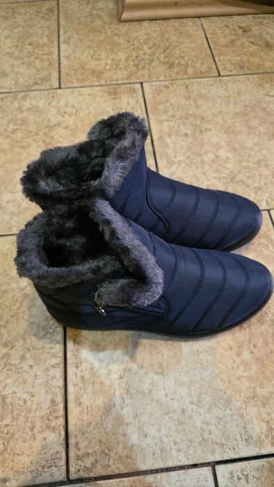 Damskie botki do kostki, zimowe buty izolowane