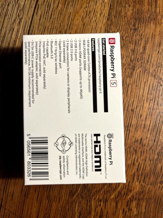 Raspberry Pi 5 8GB - nowy, oryginalnie zapakowany