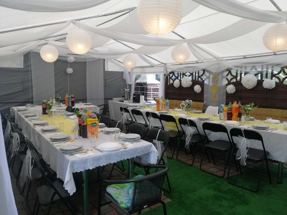 Namiot imprezowy 8m x 5m - 40m2 - pawilon ogrodowy - WYNAJEM - imprezy
