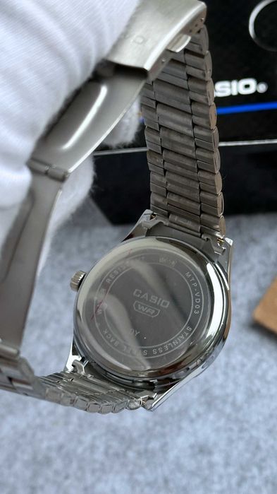 Годинник наручний Casio MTP-VD03B Silver/Blue | часы наручные мужские