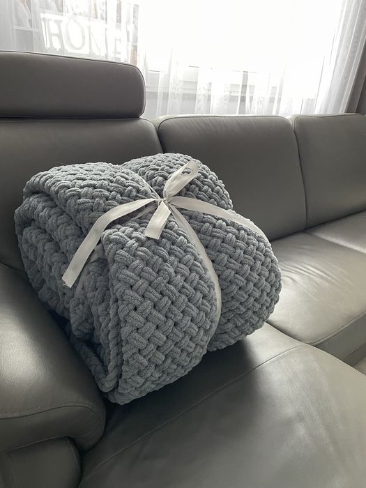 Вʼязаний плед ручної роботи 220/240