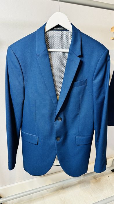 Garnitur męski ZARA MAN elegancki, granat