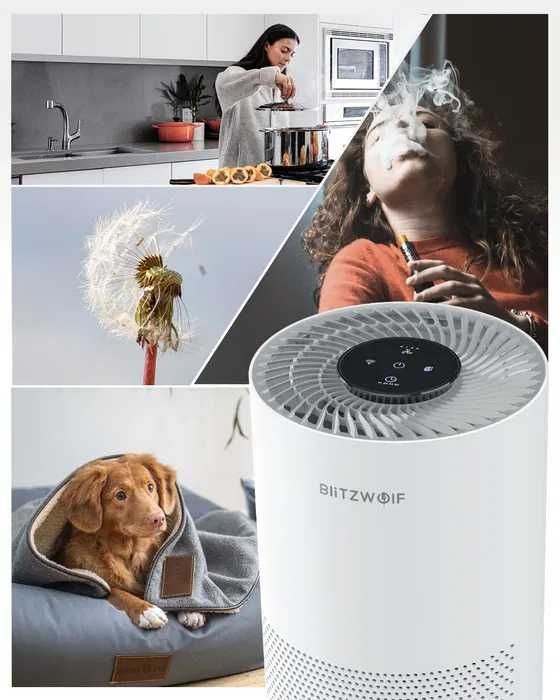 Purificador de Ar Inteligente BlitzWolf BW-AP1C (Filtro HEPA) – Novo