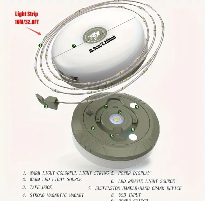 Лампа герлянда 3в1