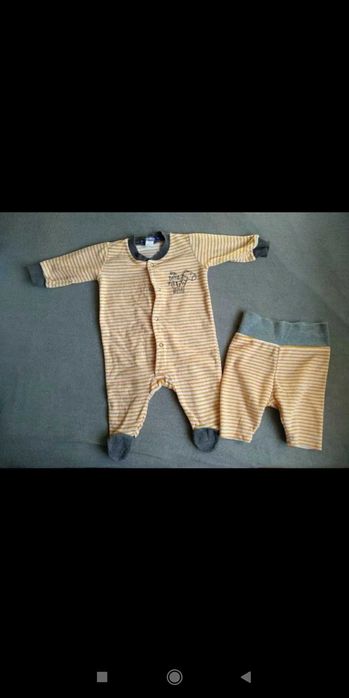 Komplet pajacyk  (śpioszki) i spodenki polarowe Lupilu, r. 50-56