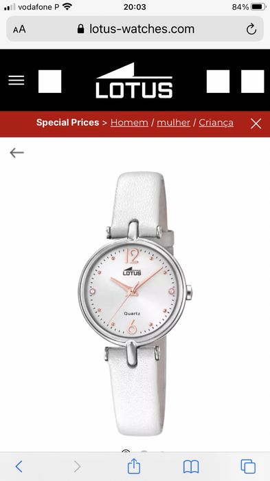 RELÓGIO LOTUS COM PULSERA DE COURO, MULHER