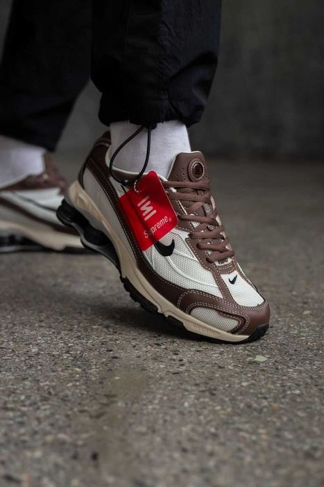 Мужские кроссовки Nike Shox Ride 2 "White/Brown" Размеры 41-45