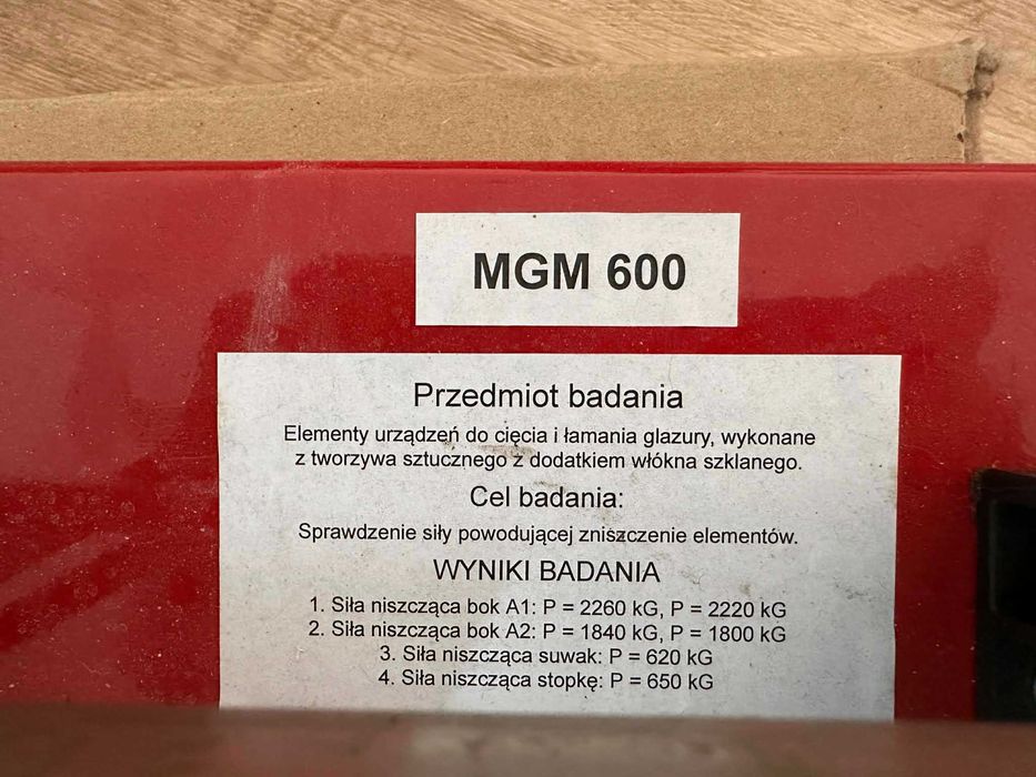 Walmer MGM 600 - urządzenie do cięcia glazury i terakoty
