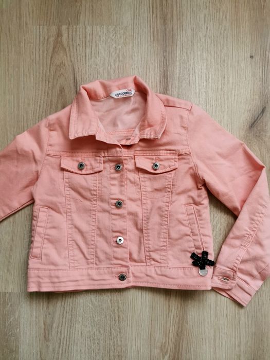Kurtka dla dziewczynki jeans dżins ramoneska coccodrillo 116 róż