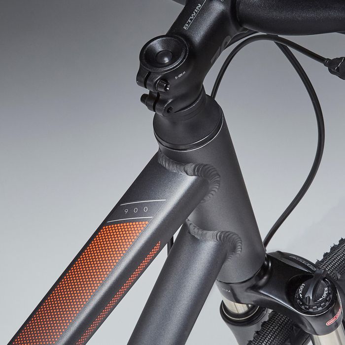 BICICLETA DE TREKKING RIVERSIDE 900 CINZA LARANJA