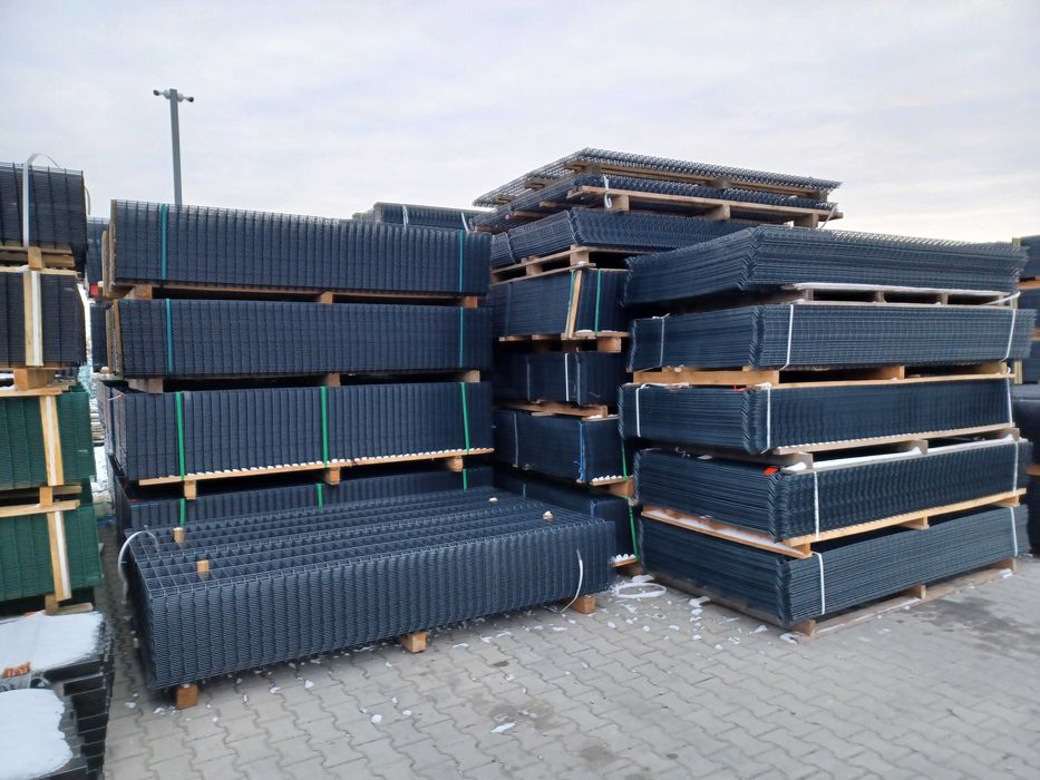 Ogrodzenie Panelowe ZESTAWY panel 3D i 2D słupek obejmy