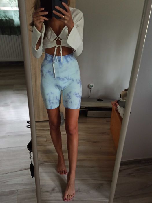 Kolarki spodenki wyższy stan dopasowane elastyczne spodenki sport