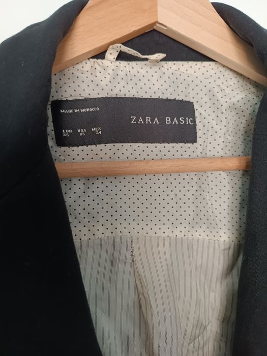 Czarna marynarka żakiet Zara S 36 wiskoza