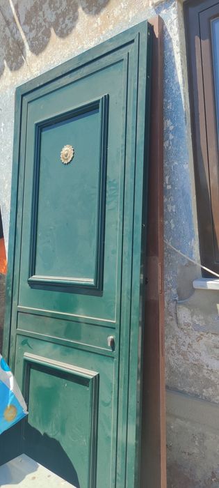 Porta alumínio verde nova