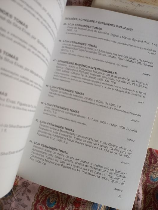 Livros sobre a Maçonaria na Figueira da Foz