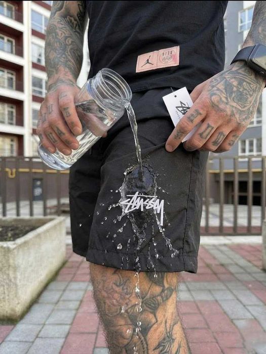 Шорты Черные Stussy goretex • Спортивні Шорти Стусси гортекс • Плавки нові
