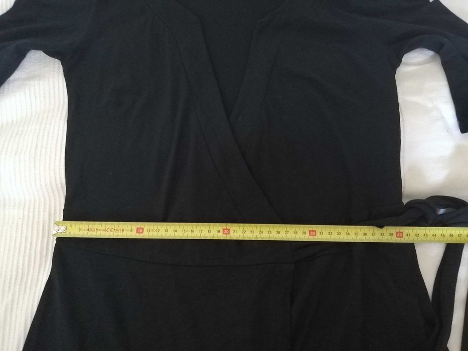 H&M  M 38 / L 40 sukienka kopertowa czarna midi