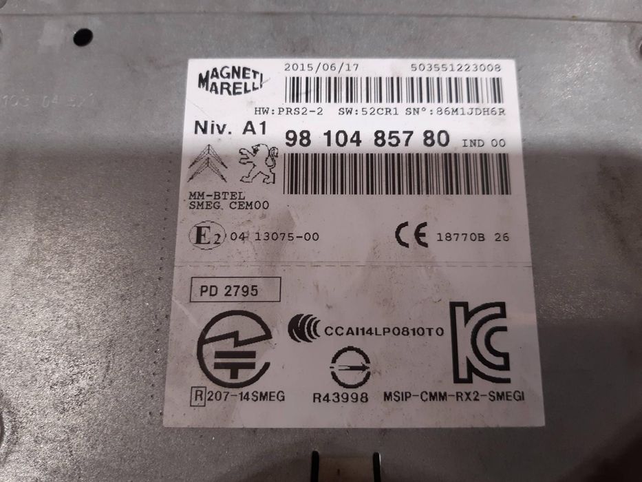 Sistema De Áudio Rádio Cd Citroen C4 Picassospacetourer