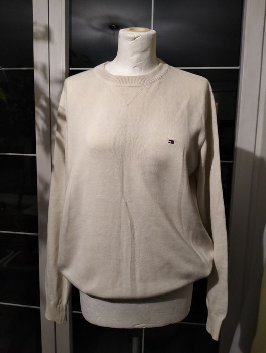 Bawełniany biały  swetry Tommy Hilfiger r. M 100% bawełna