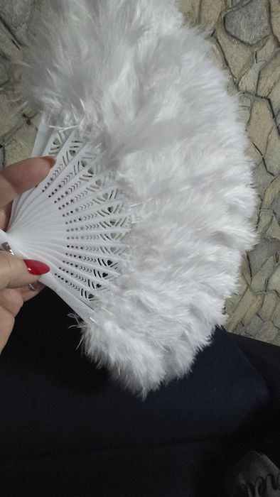 Wachlarz bialy ślubny