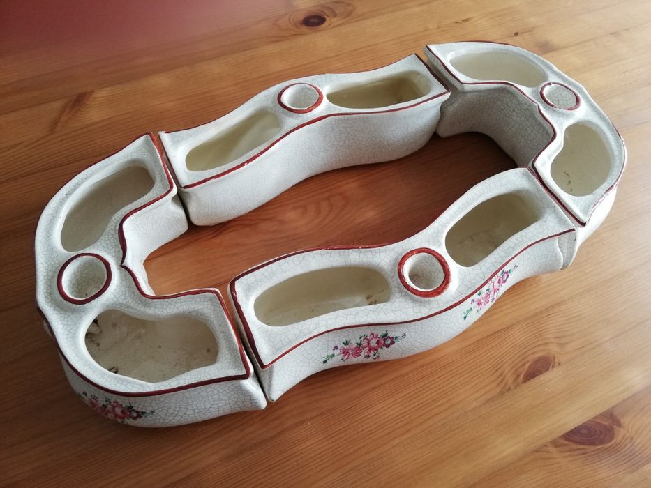 Centro de mesa em louça craquelê