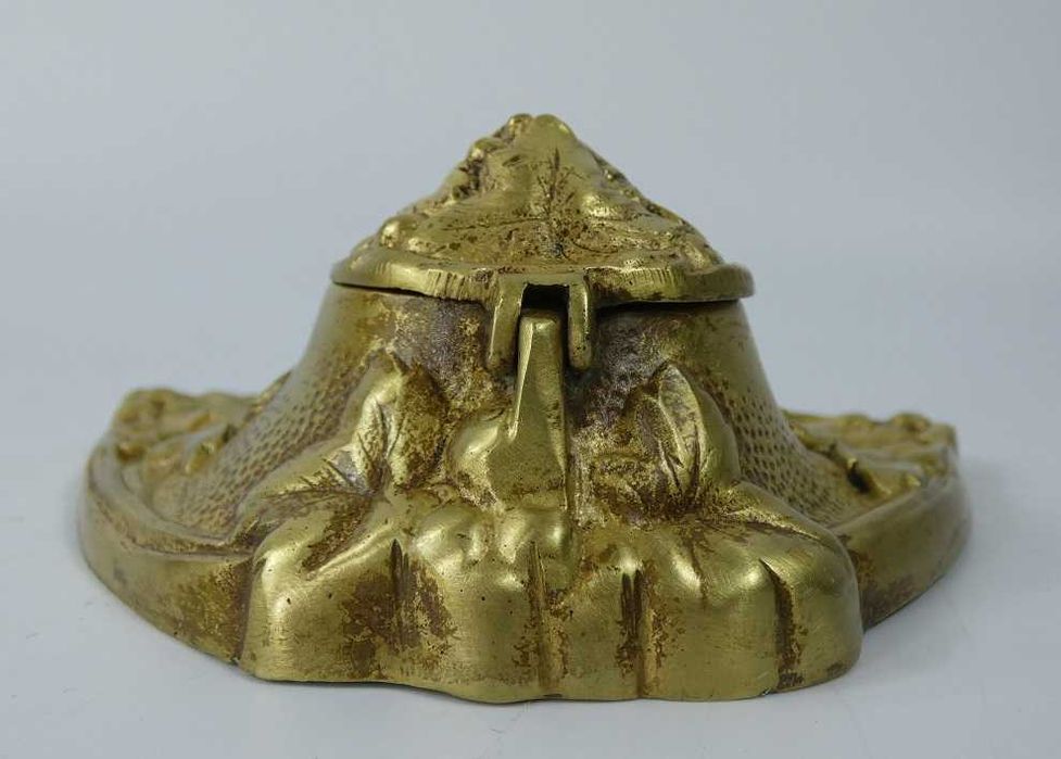 KAŁAMARZ na biurko mosiądz winogron kałamarznik atrament SECESJA