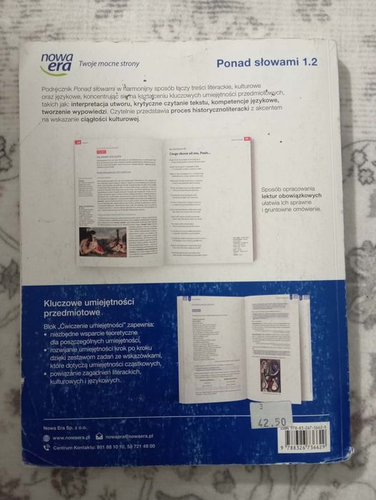Ponad Słowami 1 część 2 Język Polski Podręcznik Liceum Technikum Nowa Era
