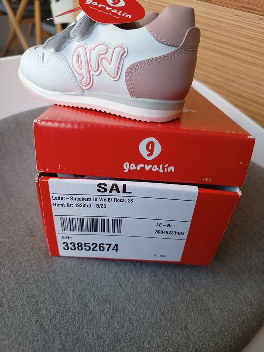 Sneakersy Garvalin Białe rozm. 23 skórzane