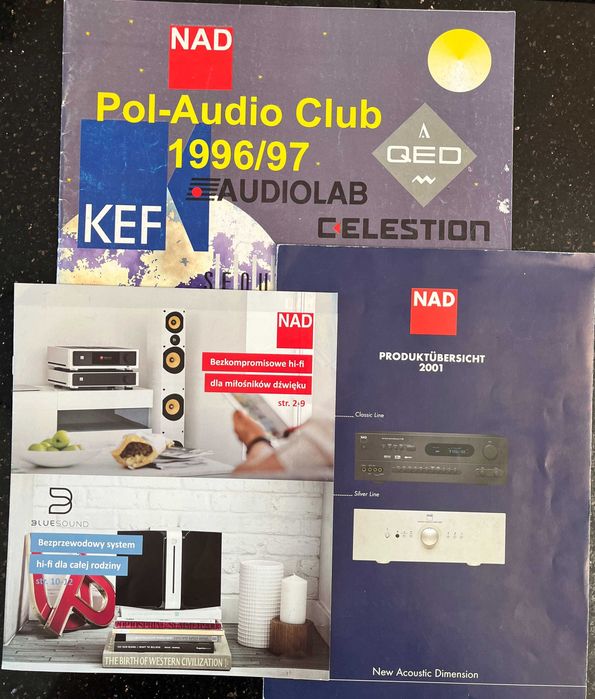NAD KEF QED AUDIOLAB 1996/1997 katalogi prospekty