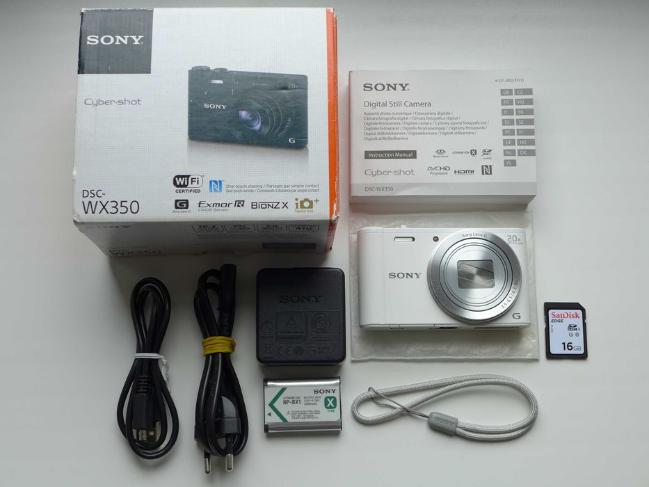 Sony Cyber-shot DSC-WX350 White/ Wi-Fi /nfc