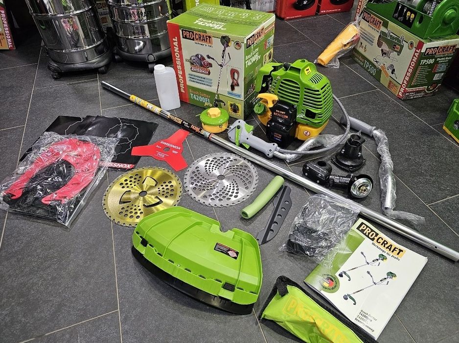 3 Ножа Бензокоса ProCraft Бензиновая Коса Мощная Триммер Гарантия