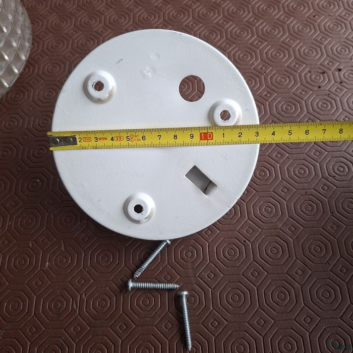 Candeeiro em vidro martelado