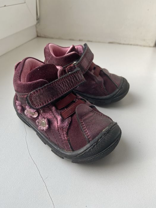 Дитячі черевики р20 11 см для дівчинки шкіряні