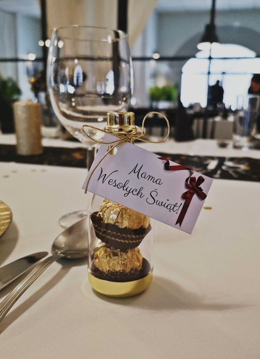 Podziękowanie dla gości Ferrero Rocher Haribo z winietką