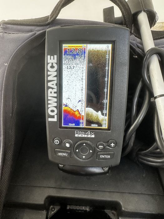 Echosonda Lowrance Elite-4x CHIRP + torba, przetwornik, ramię (Gotowy zestaw!)