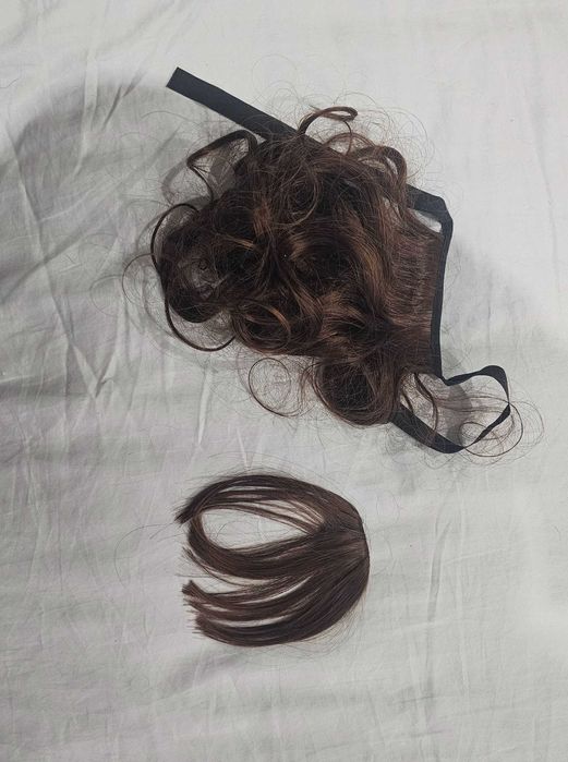Cabelo postiço para rabo cavalo + franja