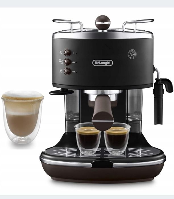 Ekspres Kolbowy ciśnieniowy Prezent De'Longhi Icona Vintage czarny