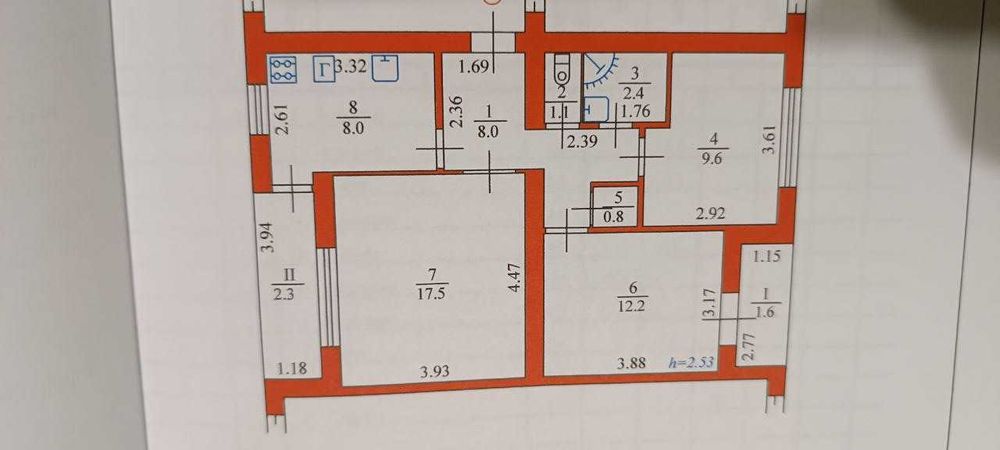 3-кімнатна квартира в м. Яготин, район Каштани.