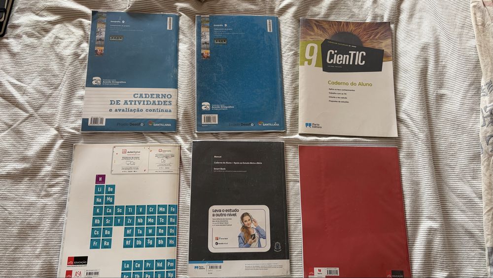 manuais e caderno de atividades 9 ano