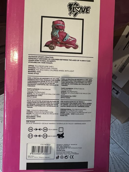 Patins ajustaveis + proteçoes