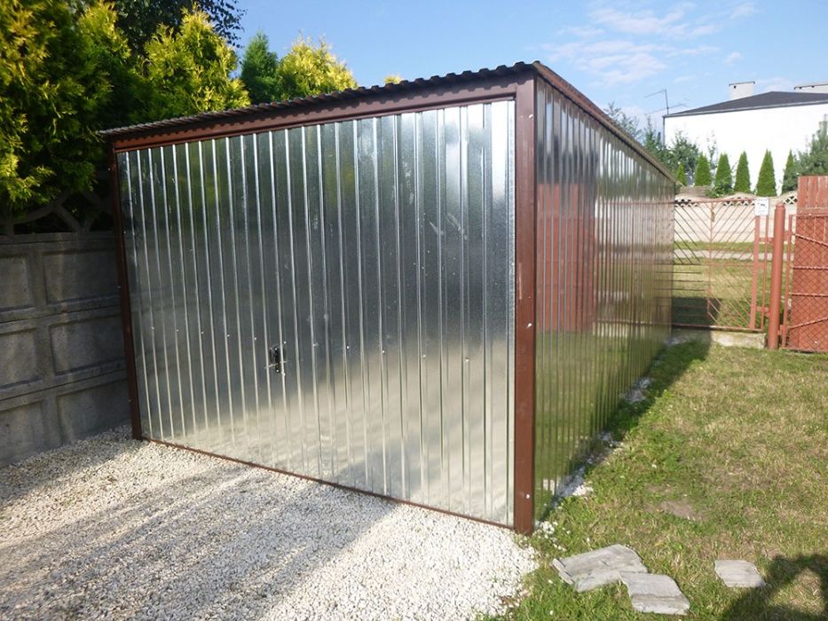 Garaz blaszany 3mx5m ocynkowany Garaż na budowę Garaże blaszane Producent